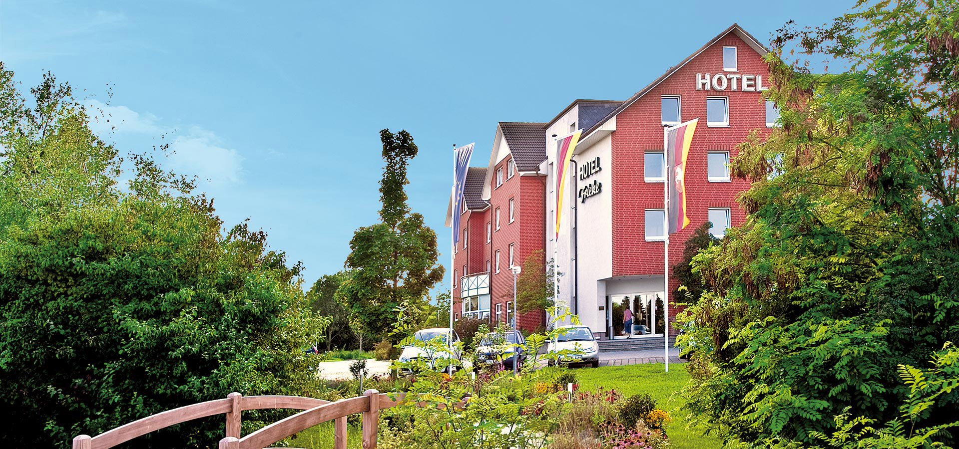 Eingangsbereich des Hotels & Restaurant Fricke in Hämlerwald